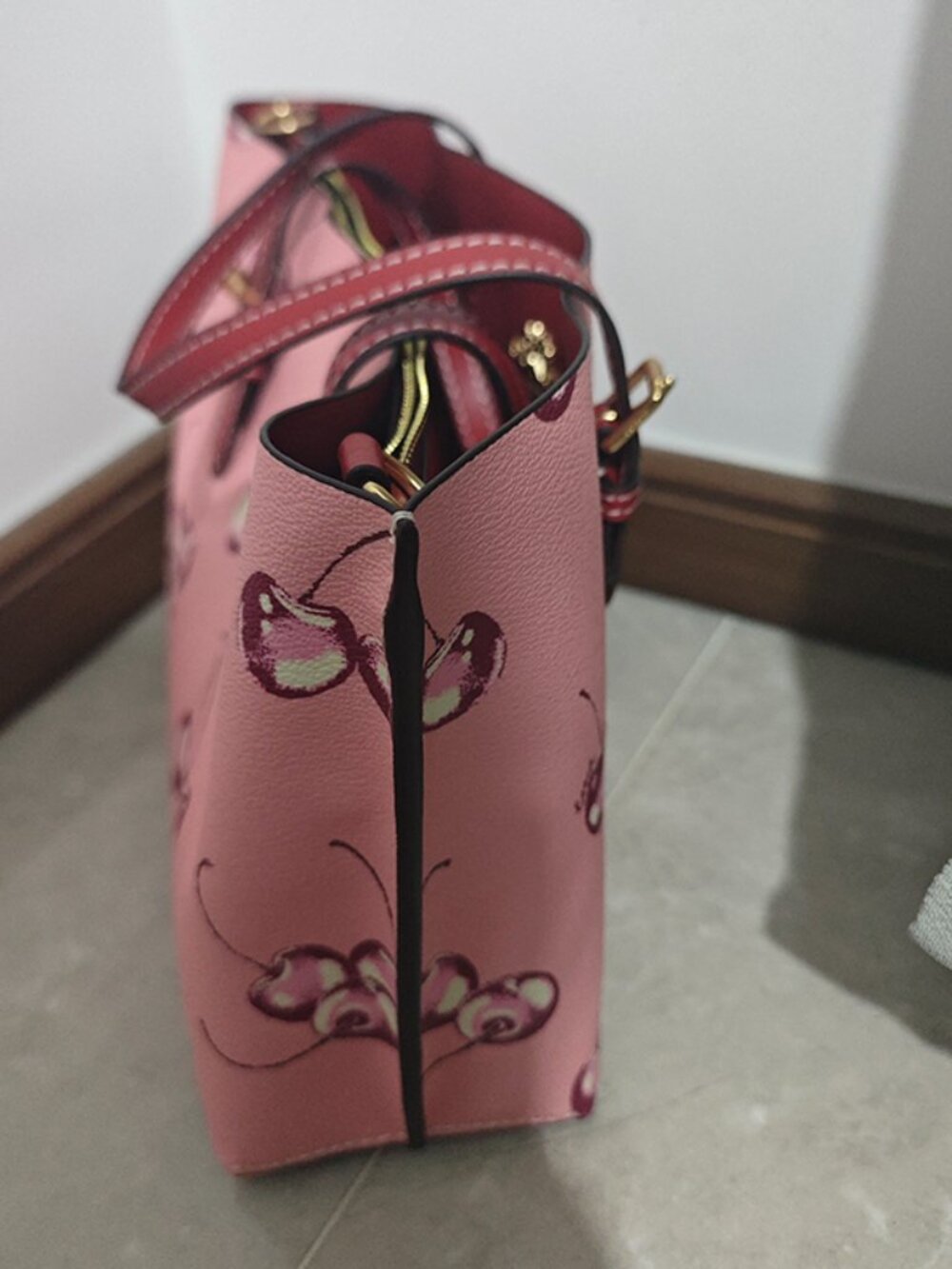 Coach Pink Cherry Shoulder Bag - Picture 3 of 7